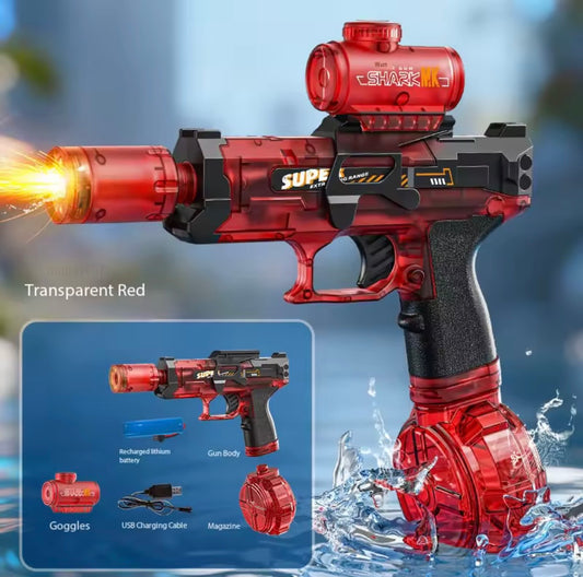 Rechargeable Electric Water Blaster – High-Power Water Gun with LED Lights