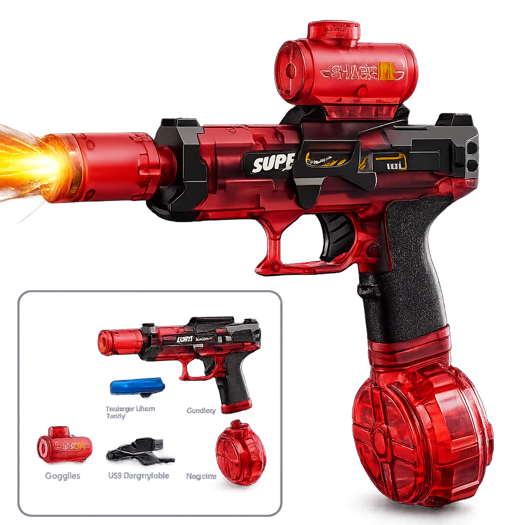 Rechargeable Electric Water Blaster – High-Power Water Gun with LED Lights