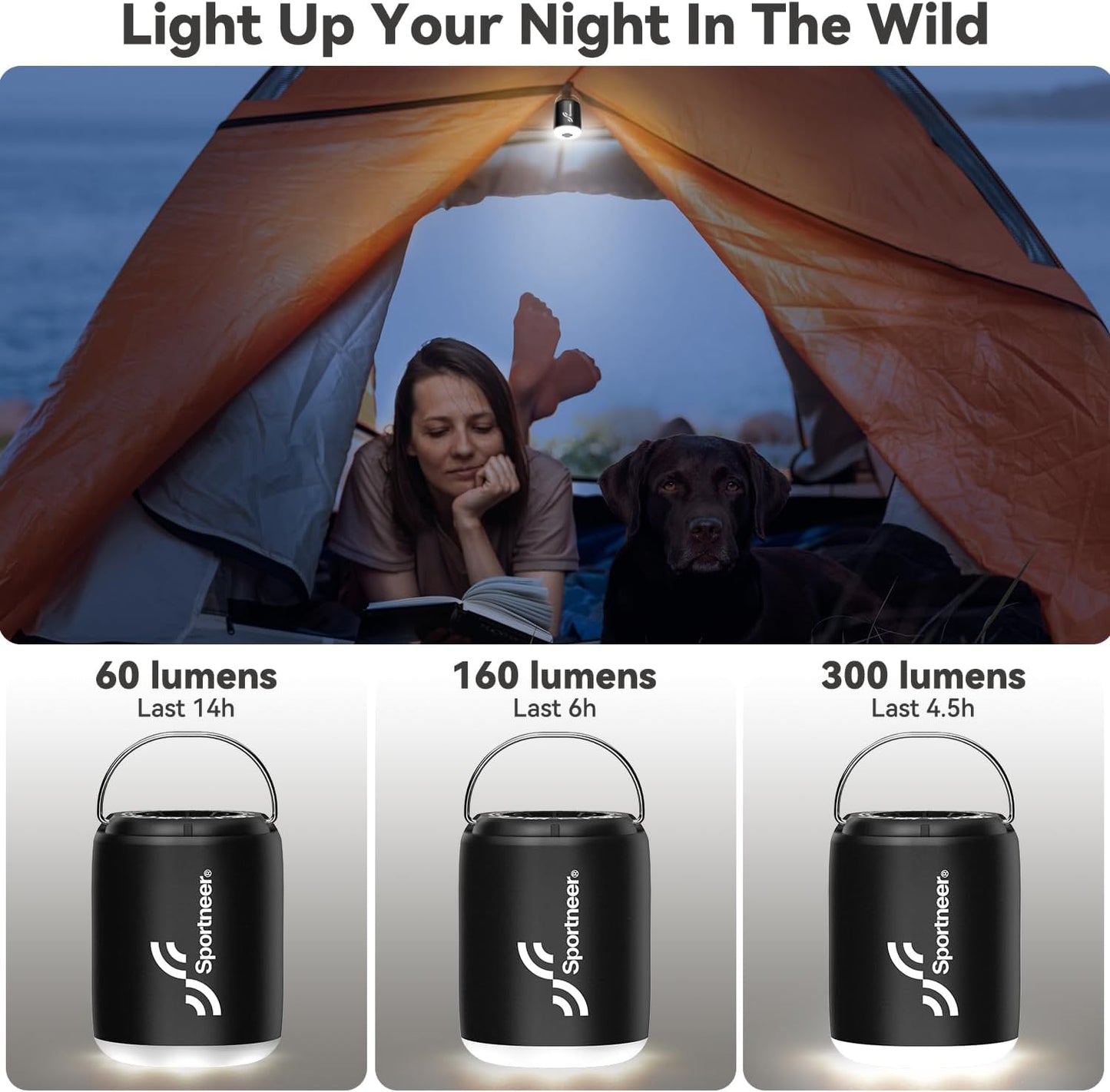 Mini Air Pump: 1600Mah Rechargeable Air Pump for Inflatables with Hook and Light Function, Air Mattress Pump for Pool Floats, Sleeping Pads, Swimming Ring, Vacuum Storage Bags, 3.6Oz