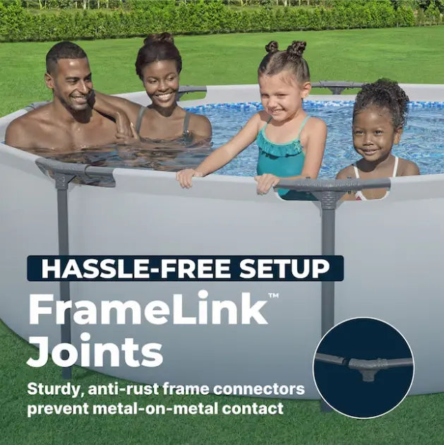 Bestway Steel Pro MAX 10 Feet X 30 Inches round above Ground Outdoor Swimming Pool with Pump, above Ground Pool, Swimming Pool, Steel Frame Pool, Family Swimming, Filter Pump, Backyard Swimming